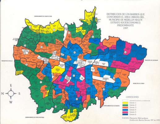Mapa de barrios de Medellin 1997
Planeación Metropolitana, 1997
Palabras clave: MAPAS MEDELLIN Cartografía