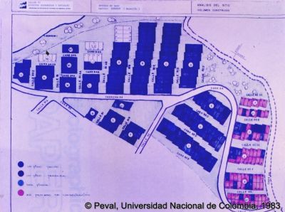 Plano de ubicacion y loteo del Programa de vivienda en el Barrio Kennedy de Medellin
Peval, 1983
Palabras clave: LOTES CON SERVICIOS KENNEDY