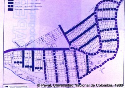 Plano de ubicacion y loteo del Programa de vivienda en el Barrio Kennedy de Medellin
Peval, 1983
Palabras clave: LOTES CON SERVICIOS KENNEDY
