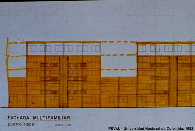 Esquema de vivienda multifamiliar de cuatro pisos del Proyecto Ciudad Bachue en Bogota
PEVAL, Tova Solo, 1983
Palabras clave: Vivienda ICT Bogota