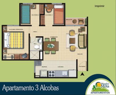 Plano prototipo 3 apartamento mirador de la Mota
LUIS FERNANDO GONZALEZ, 2004
Palabras clave: PLANOS APARTAMENTOS MIRADOR DE LA MOTA URBANIZACIONES