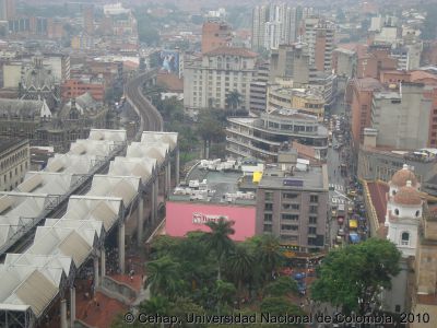 Panoramica de Estación Parque de Berrio del Metro
Cehap, 2010
Palabras clave: Edificios Centro de Medellin