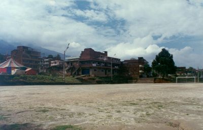 Cancha de futbol ubicada en zona noroccidental
CEHAP 1996
Palabras clave: Espacios deportivos recreacion