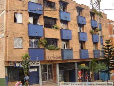 Fachada Edificio M. San Vicente, vivienda de interes social para habitantes de inquilinatos de Medellin 
CEHAP
2006
Palabras clave: VIVIENDA COMPARTIDA NIQUITAO