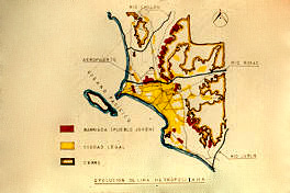 Mapa evolucion metropolitana de Lima 
CEHAP CIPUR 1981 
Palabras clave: MAPA EVOLUCION METROPOLITANA DE LIMA