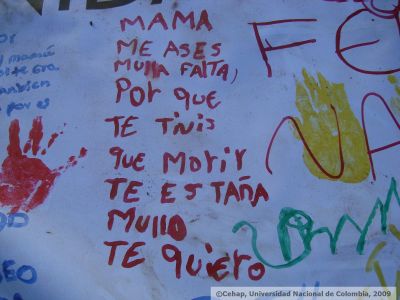 Cartel hecho por los niños de Pinares de Oriente
CEHAP, 2009
Palabras clave: PINARES DE ORIENTE
