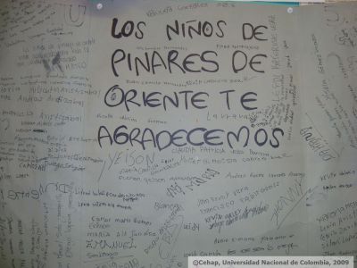 Agradecimientos por parte de los niños de Pinares de Oriente
CEHAP, 2009
Palabras clave: PINARES DE ORIENTE
