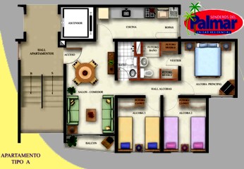 Plano apartamento tipo A senderos del palmar
LUIS FERNANDO GONZALEZ, 2004
Palabras clave: PLANOS APARTAMENTOS