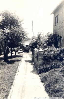 Sendero peatonal que bordea el patio o espacio libre en el barrio La Manuelita en Bogota
Peval-Ceam, 1982
Palabras clave: VIVIENDAS BARRIO LA MANUELITA BOGOTA