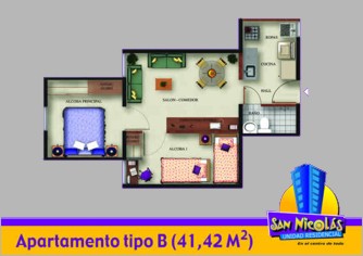 Planos apartamento tipo B urbanizacion San Nicolas 
LUIS FERNANDO GONZALEZ, 2004
Palabras clave: PLANOS APARTAMENTOS