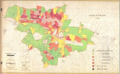 Mapa de densidad de población de Medellín 1957
Municipio de Medellín, 1956
Palabras clave: Mapas Planos Medellín Cartografía