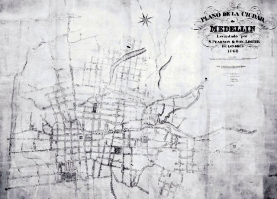 Medellín Plano De La Ciudad De Medellin 1908 Galeria De Imágenes