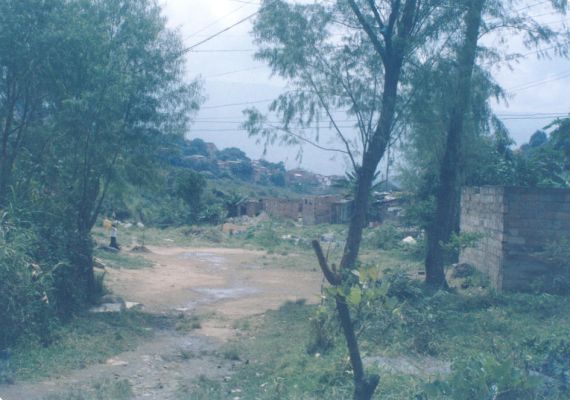 Calle ribera  de quebrada, al fondo rastros de viviendas arrasadas por la quebrada La iguana
Cehap 1988




Palabras clave: ZONA DE ALTO RIESGO BARRIO LA IGUANA INUNDACIONES