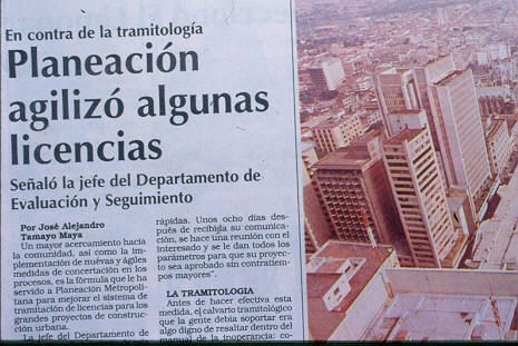 Articulo Periodico sobre Licencias de construccion
Cehap 1992



