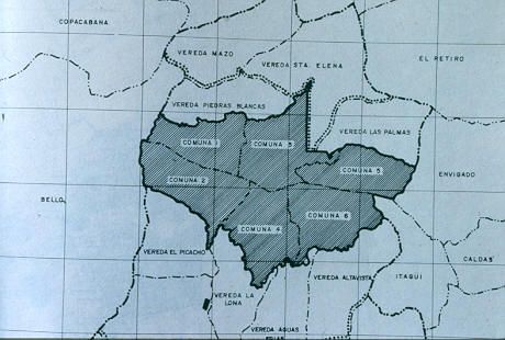 Plano Division en Comunas de Medellin
Cehap 1992
Palabras clave: MAPAS MEDELLIN