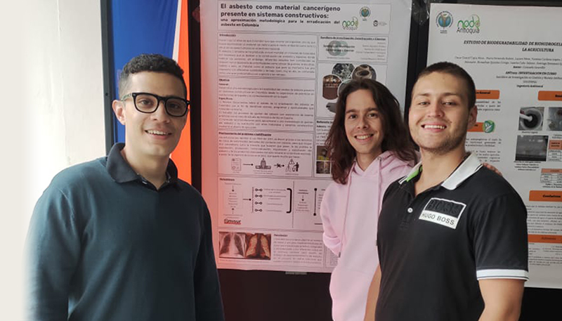 Hacia la erradicación del asbesto en Colombia: Tres estudiantes de Construcción y un proyecto de investigación por el bien de la salud pública