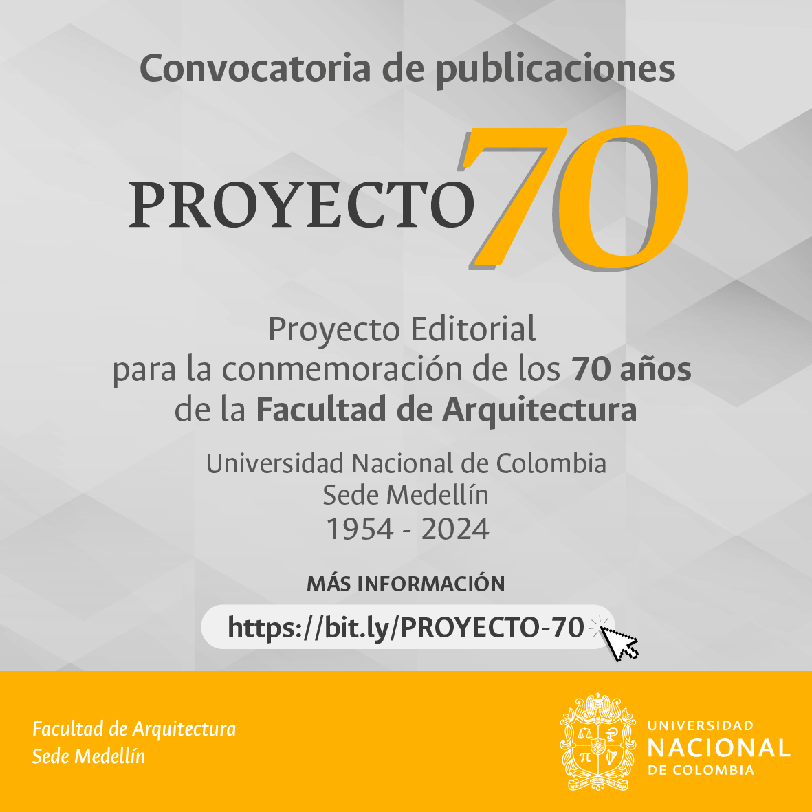 Convocatoria de publicaciones Proyecto 70
