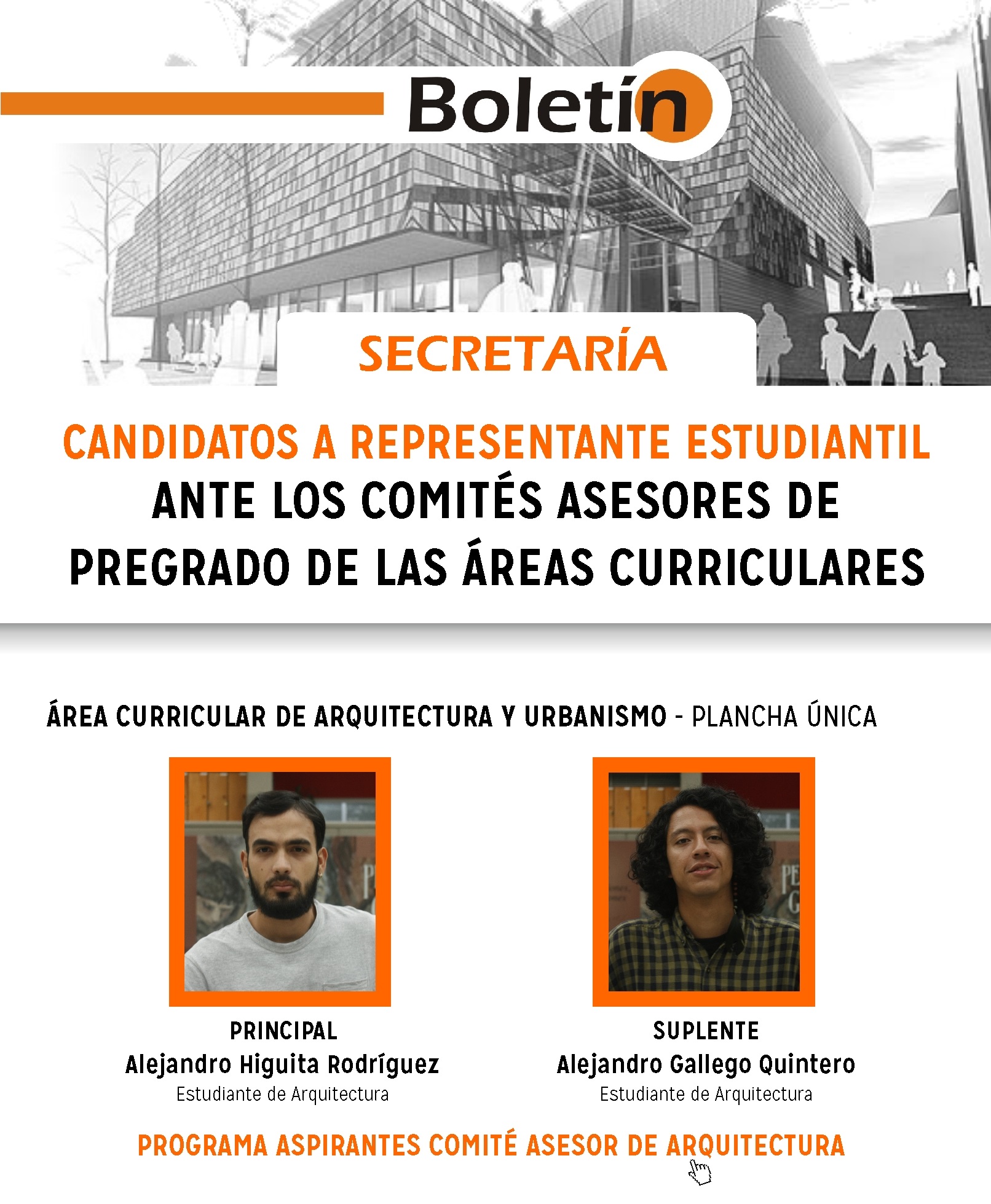 Proceso de elección de Representantes Estudiantiles ante Comités Asesores de programas de pregrado y posgrado